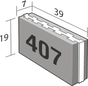 รุ่น 407 กว้าง 7 ซม. สูง 19 ซม. ยาว 39 ซม.