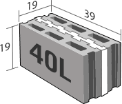 รุ่น 40L กว้าง 19 ซม. สูง 19 ซม. ยาว 39 ซม.