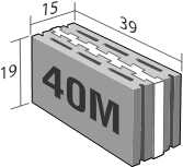 รุ่น 40M กว้าง 15 ซม. สูง 19 ซม. ยาว 39 ซม.