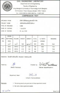 ผลการทดสอบโฟมกรีต